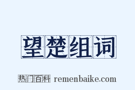 望楚组词是什么意思的图片